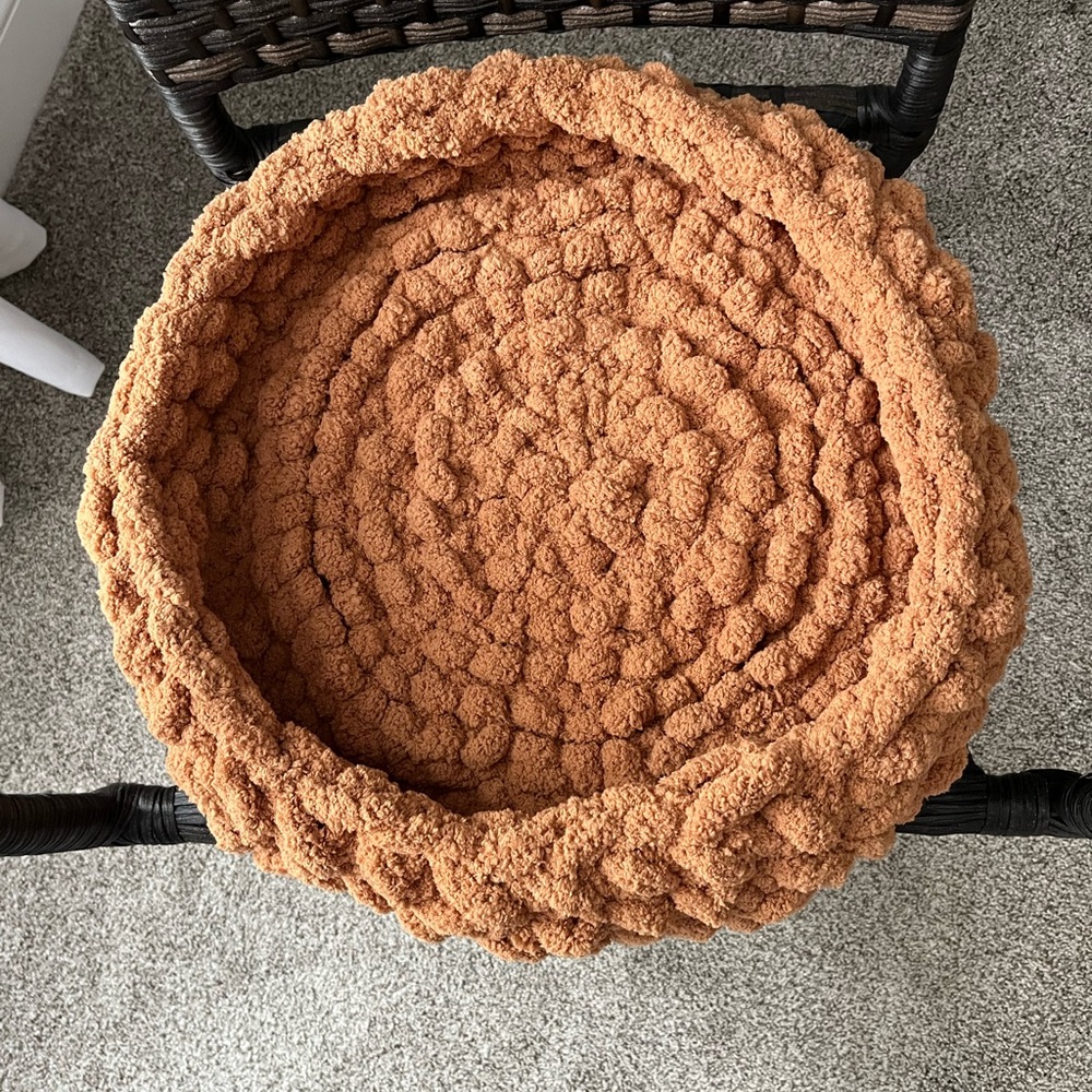 Handmade Caramel color Knitted Basket